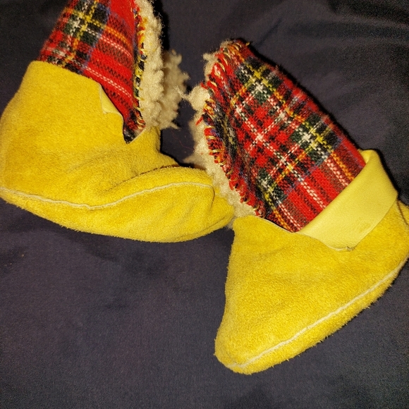 Baby Booties Genuine Raw Leather Warm Removable Inserts 0-3 Months Slippers - Picture 6 of 6